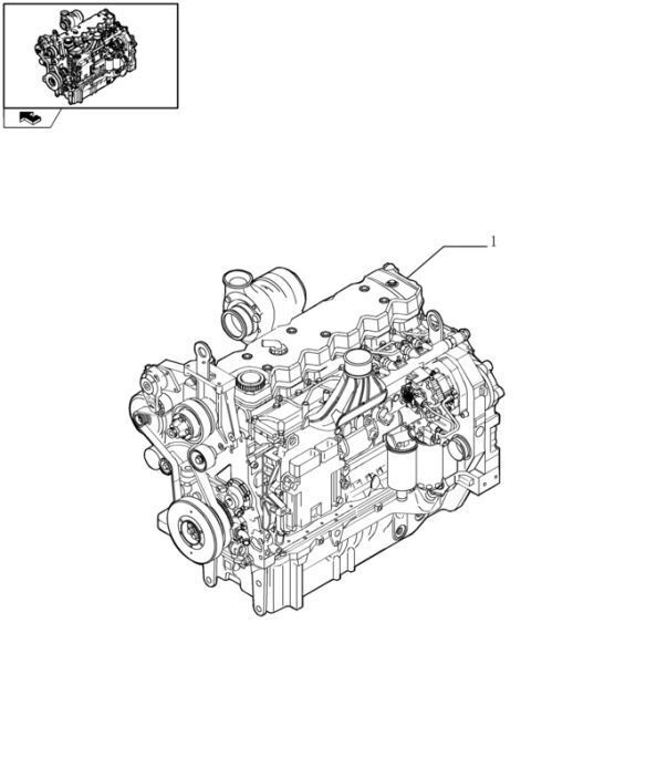двигатель long block - nef - tier 3 - injector suppli na zdjęciu: 1 для трактора колесного New Holland T6090